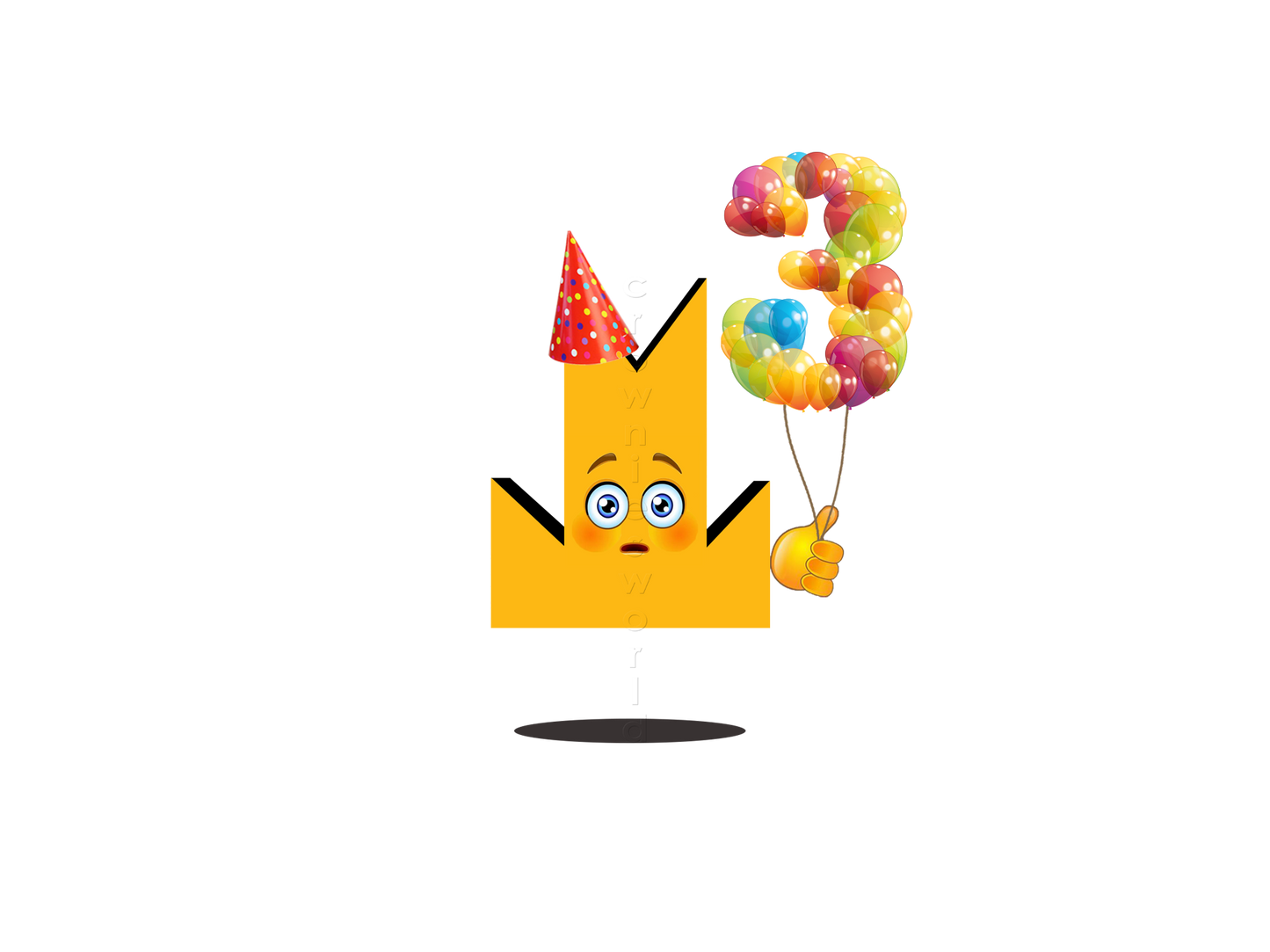 👑 3 Years Old - Crown Emoji Lens 🎉