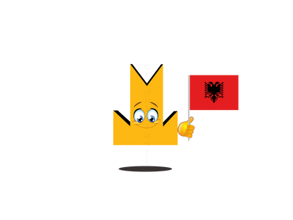 👑 Albania Flag - Crown Emoji Lens 🇦🇱