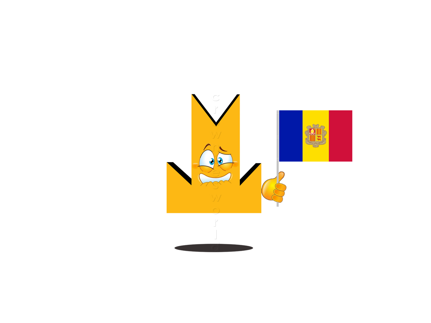 👑 Andorra Flag - Crown Emoji Lens 🇦🇩