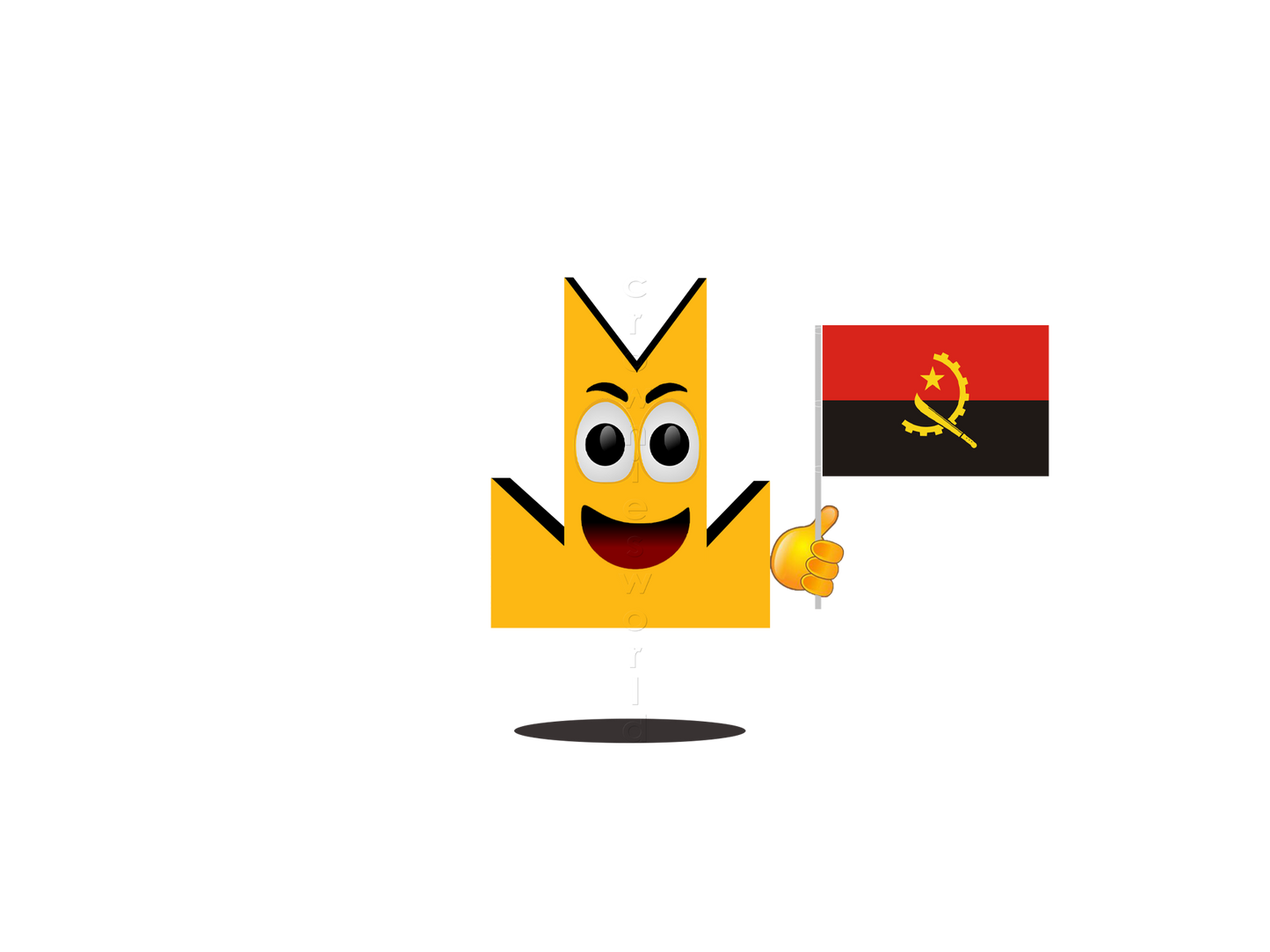 👑 Angola Flag - Crown Emoji Lens 🇦🇴