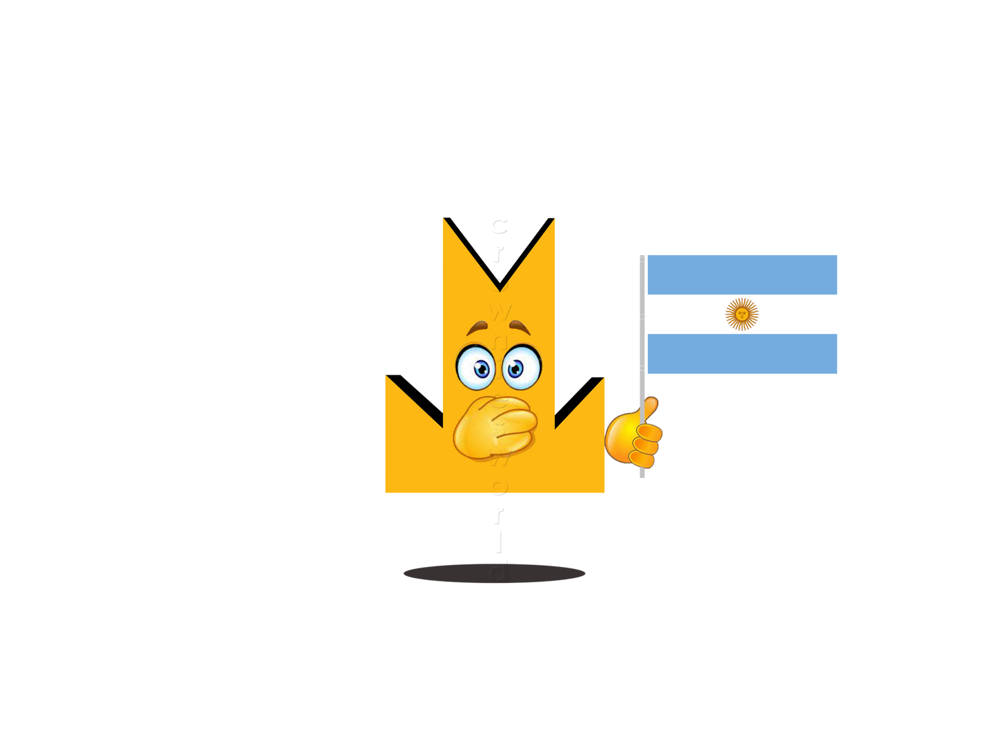 👑 Argentina Flag - Crown Emoji Lens 🇦🇷