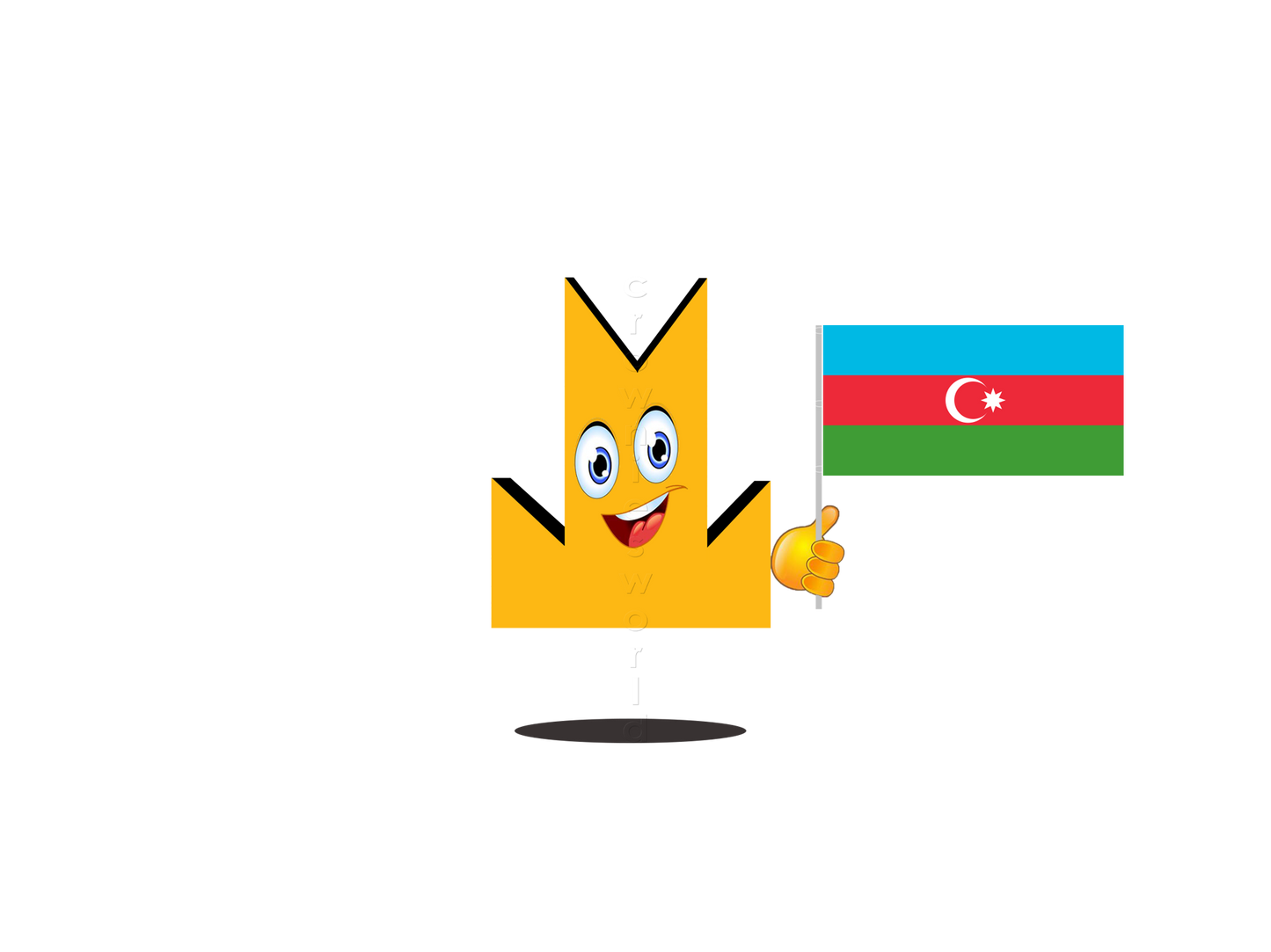 👑 Azerbaijan Flag - Crown Emoji Lens 🇦🇿