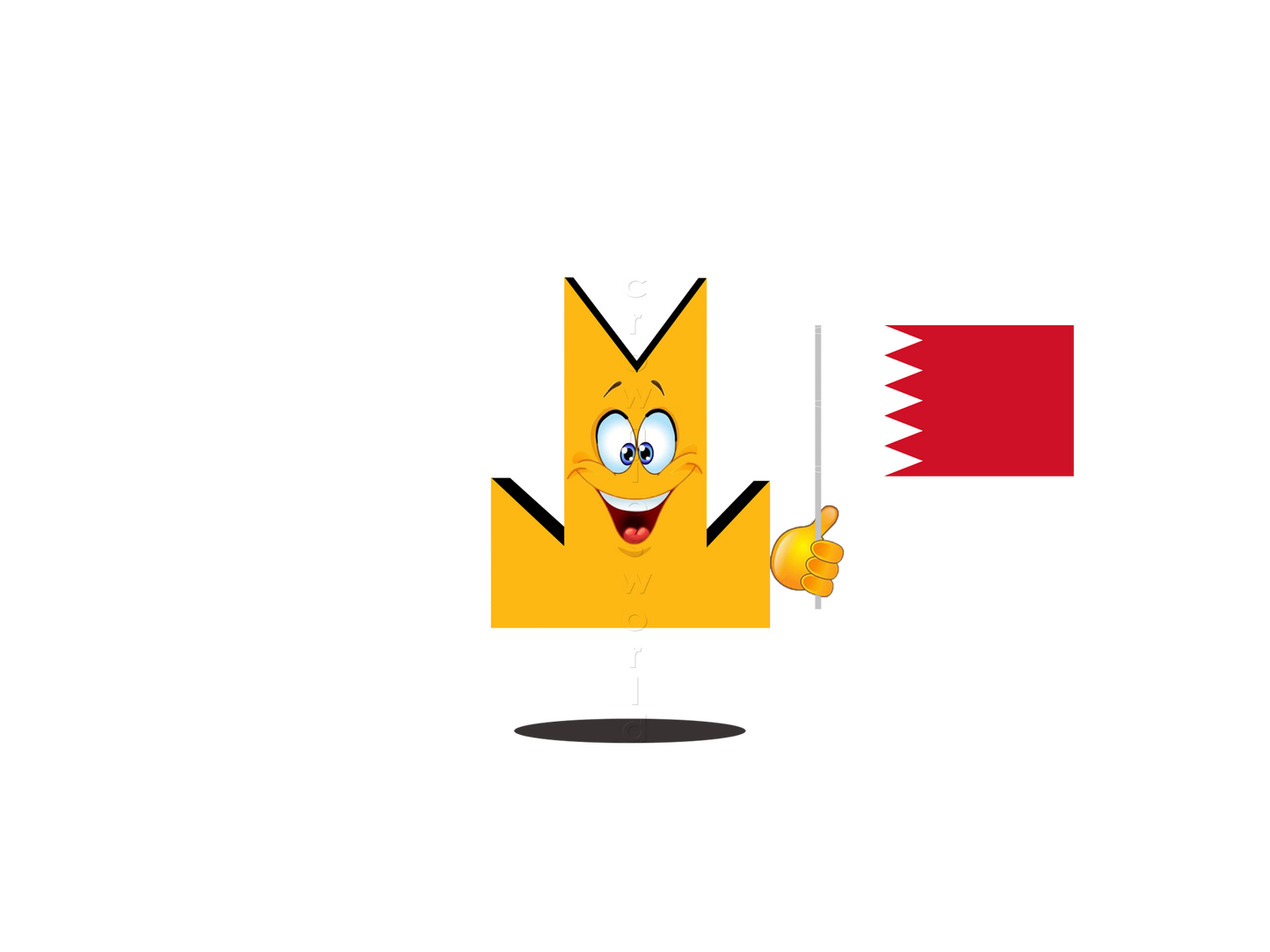 👑 Bahrain Flag - Crown Emoji Lens 🇧🇭