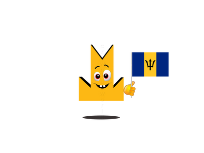 👑 Barbados Flag - Crown Emoji Lens 🇧🇧