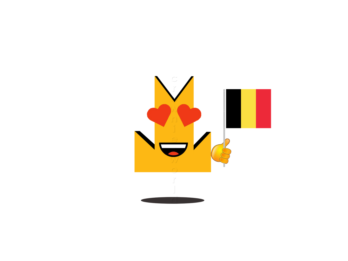 👑 Belgium Flag - Crown Emoji Lens 🇧🇪