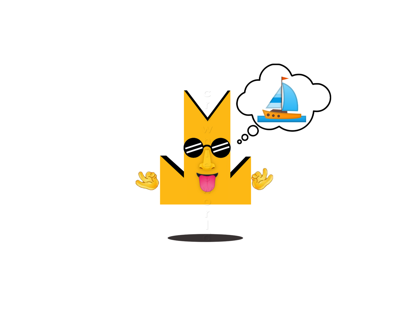 👑 Boat - Crown Emoji Lens ⛵