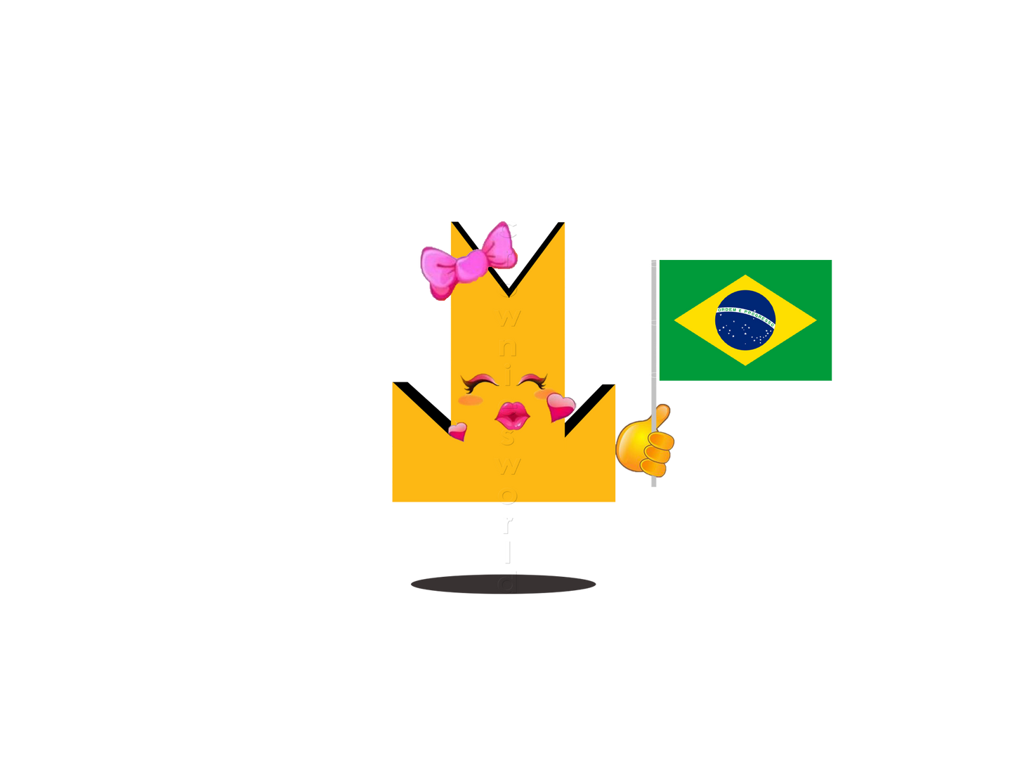 👑 Brazil Flag - Crown Emoji Lens 🇧🇷