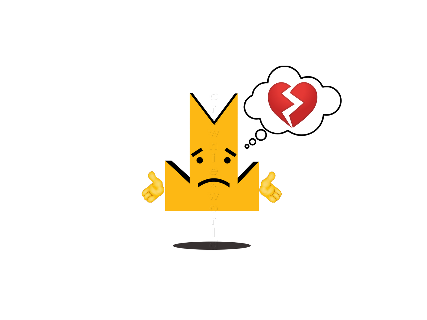 👑 Broken Heart - Crown Emoji Lens 💔