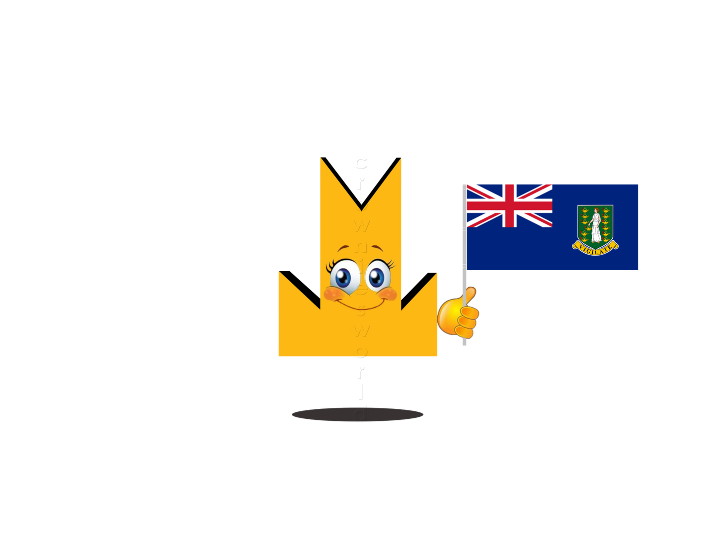 👑 British Virgin Islands Flag - Crown Emoji Lens 🇻🇬