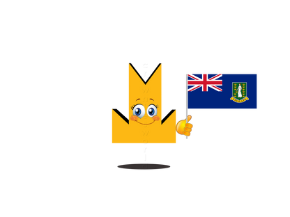 👑 British Virgin Islands Flag - Crown Emoji Lens 🇻🇬