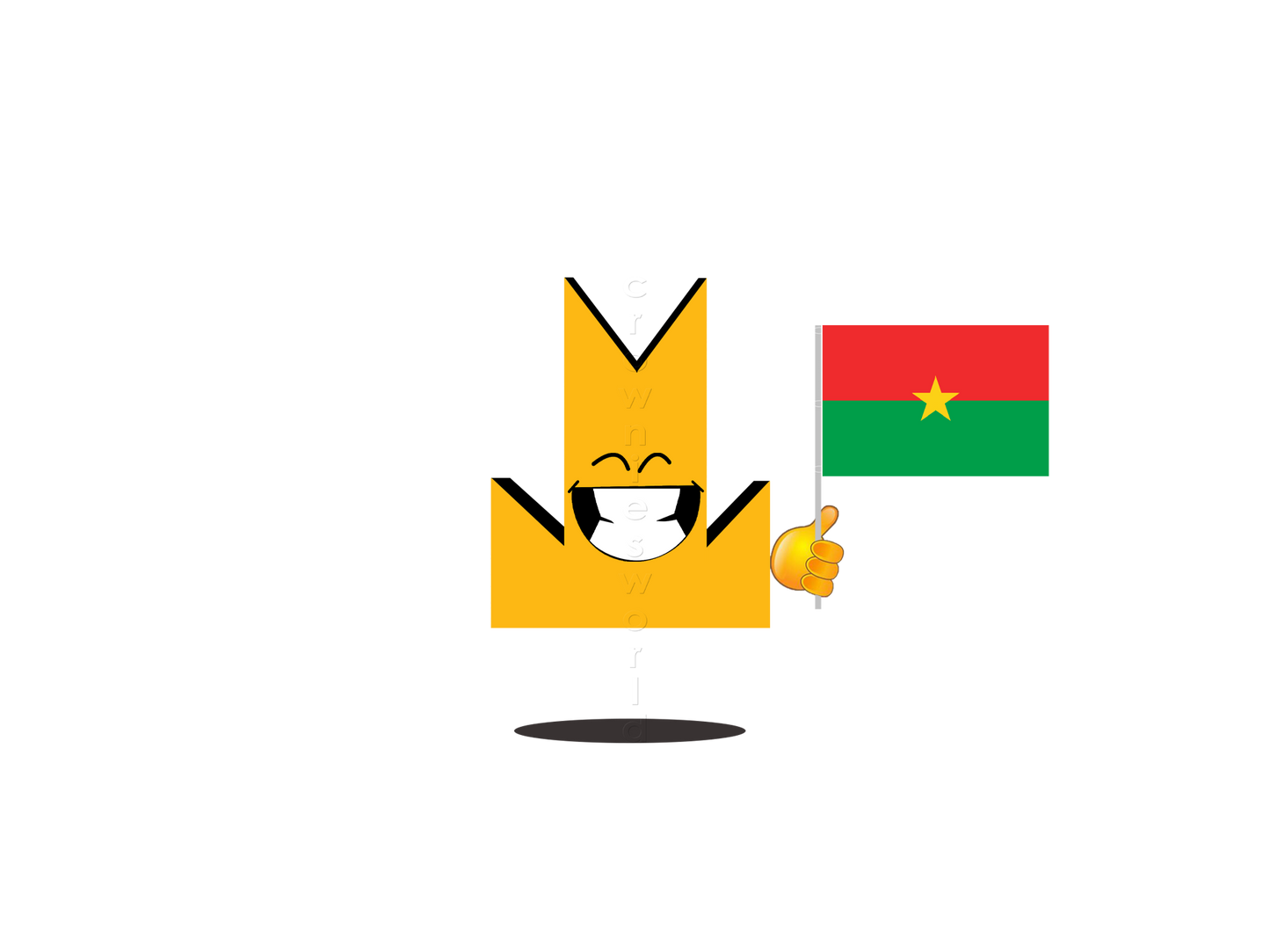 👑 Burkina Faso Flag - Crown Emoji Lens 🇧🇫