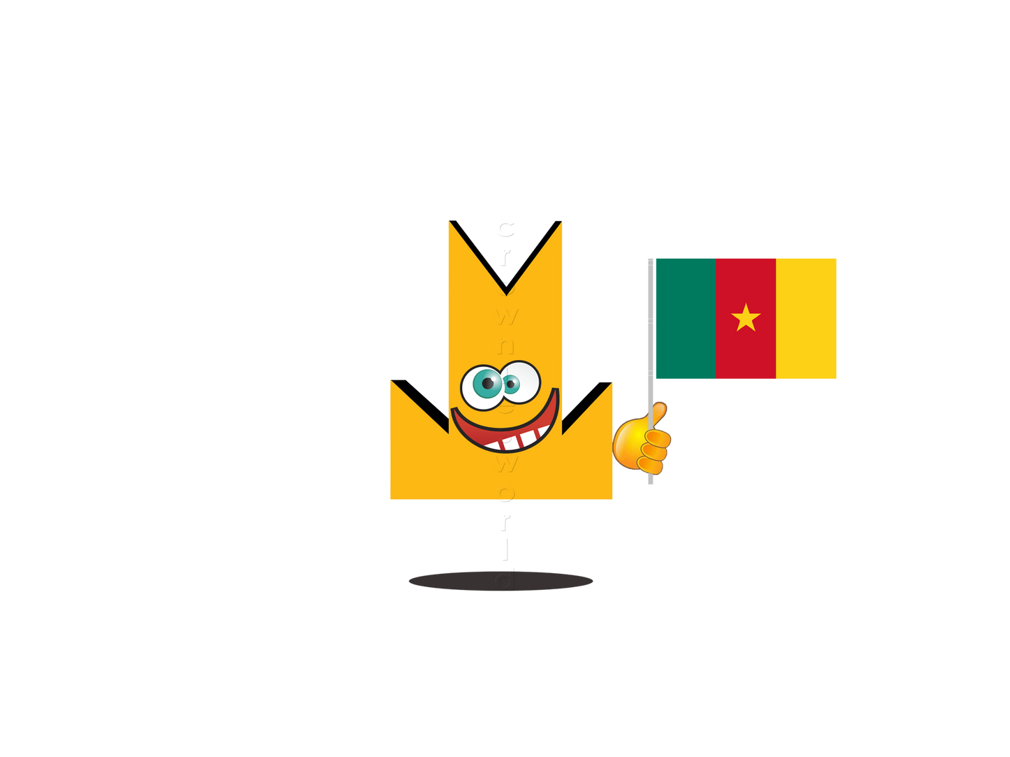 👑 Cameroon Flag - Crown Emoji Lens 🇨🇲