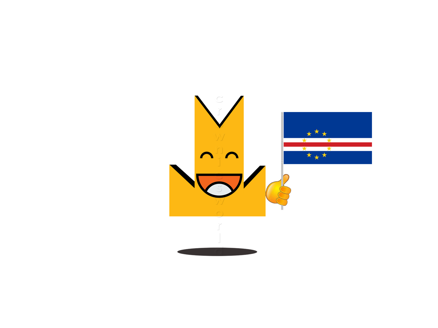 👑 Cabo Verde Flag - Crown Emoji Lens 🇨🇻