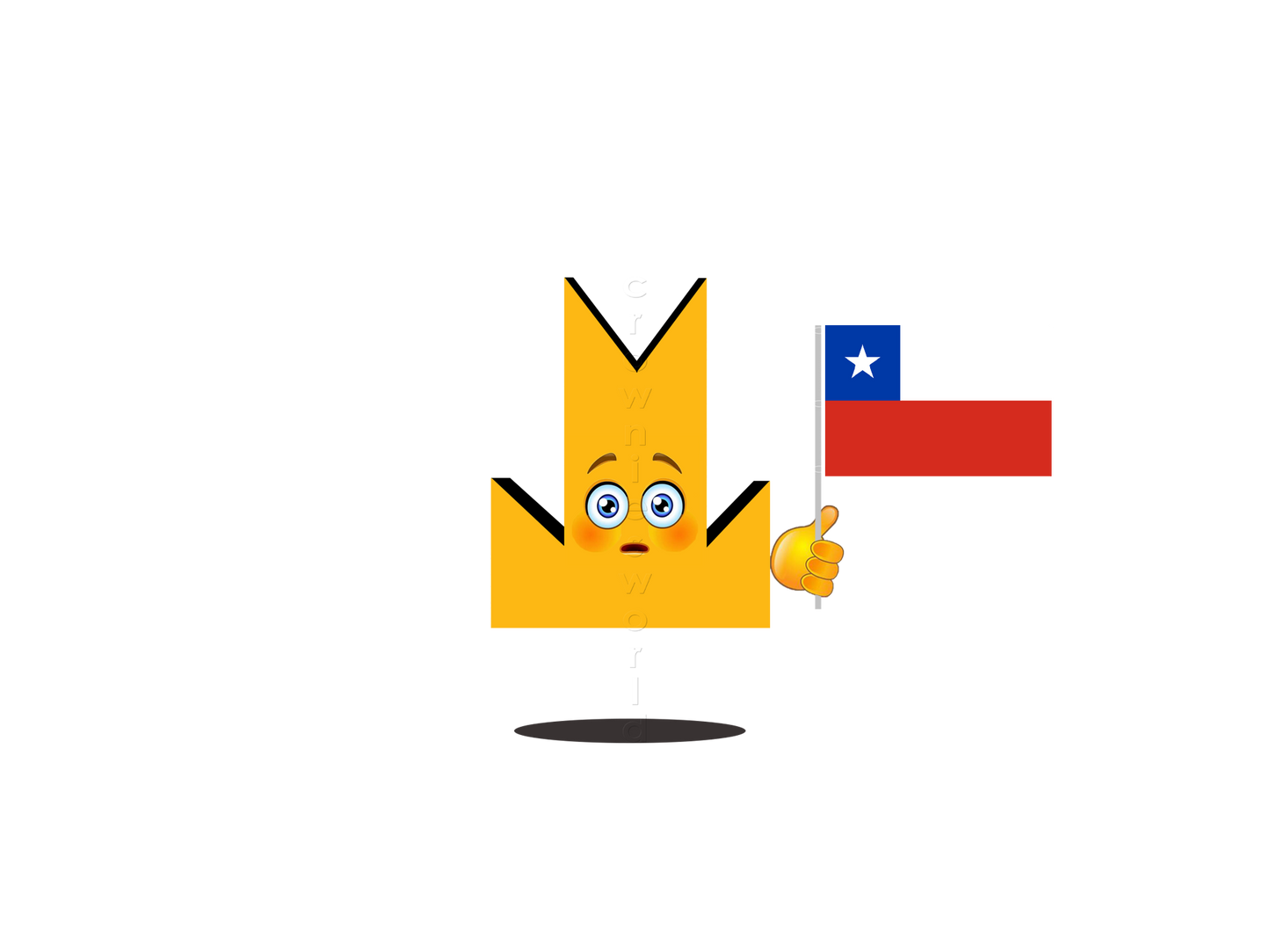 👑 Chile Flag - Crown Emoji Lens 🇨🇱