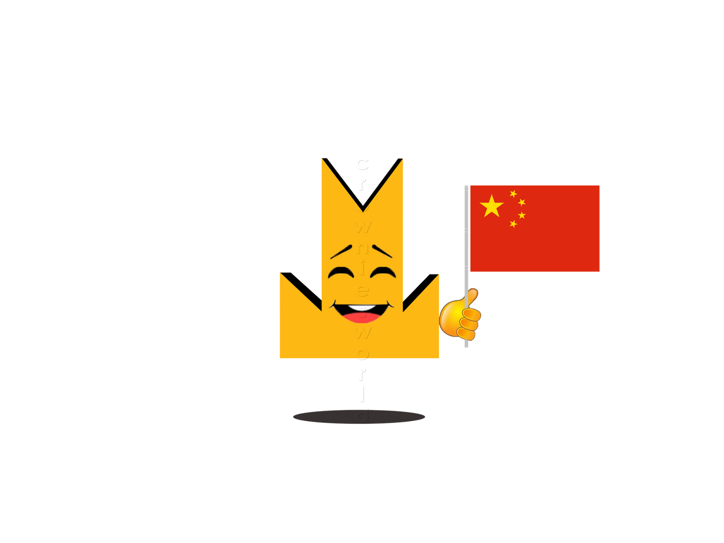 👑 China Flag - Crown Emoji Lens 🇨🇳