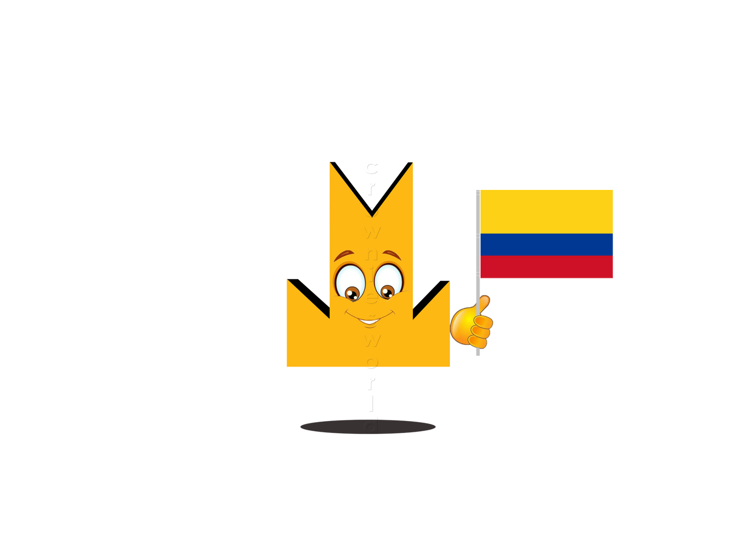 👑 Colombia Flag - Crown Emoji Lens 🇨🇴