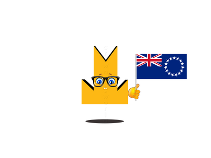 👑 Cook Islands Flag - Crown Emoji Lens 🇨🇰