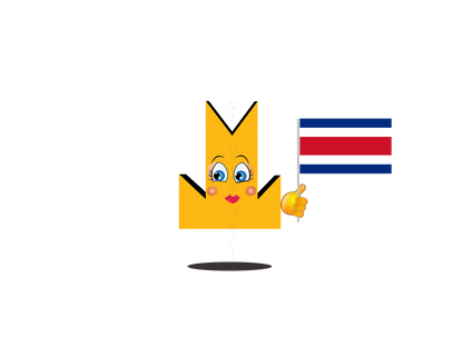 👑 Costa Rica Flag - Crown Emoji Lens 🇨🇷