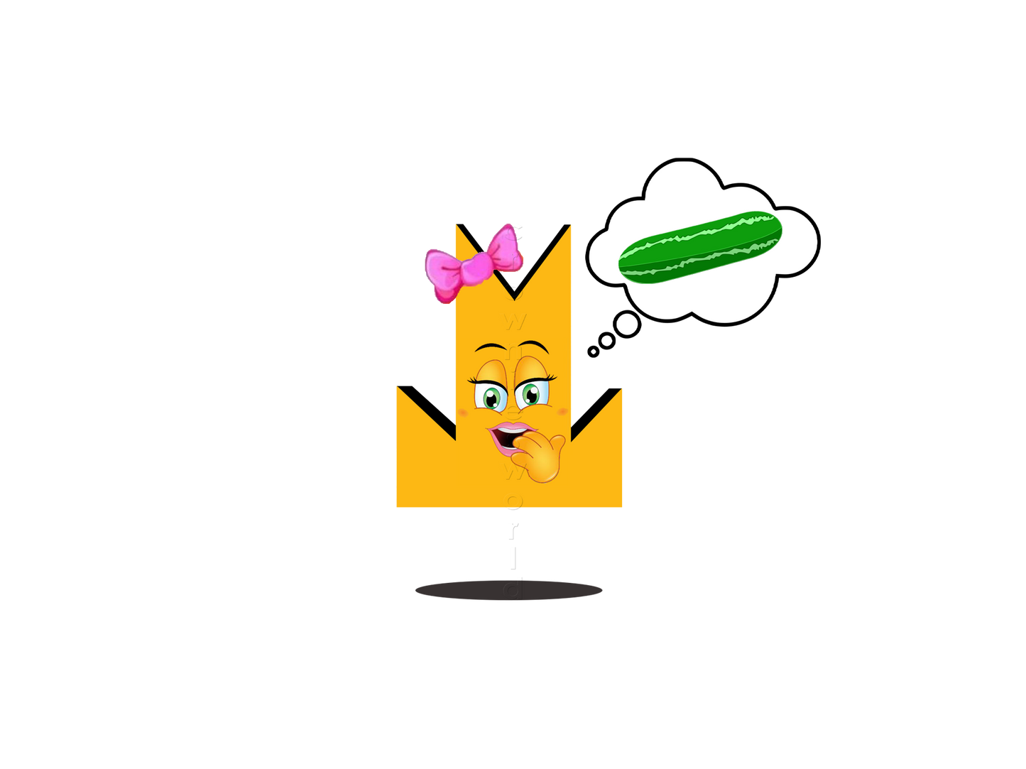 👑 Cucumber - Crown Emoji Lens 🥒