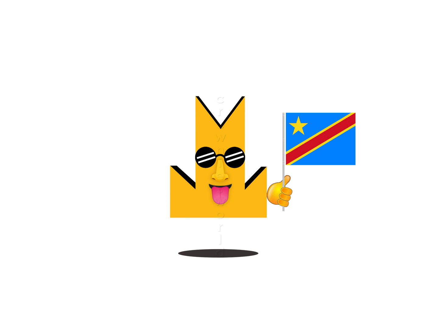 👑 DR Congo Flag - Crown Emoji Lens 🇨🇩