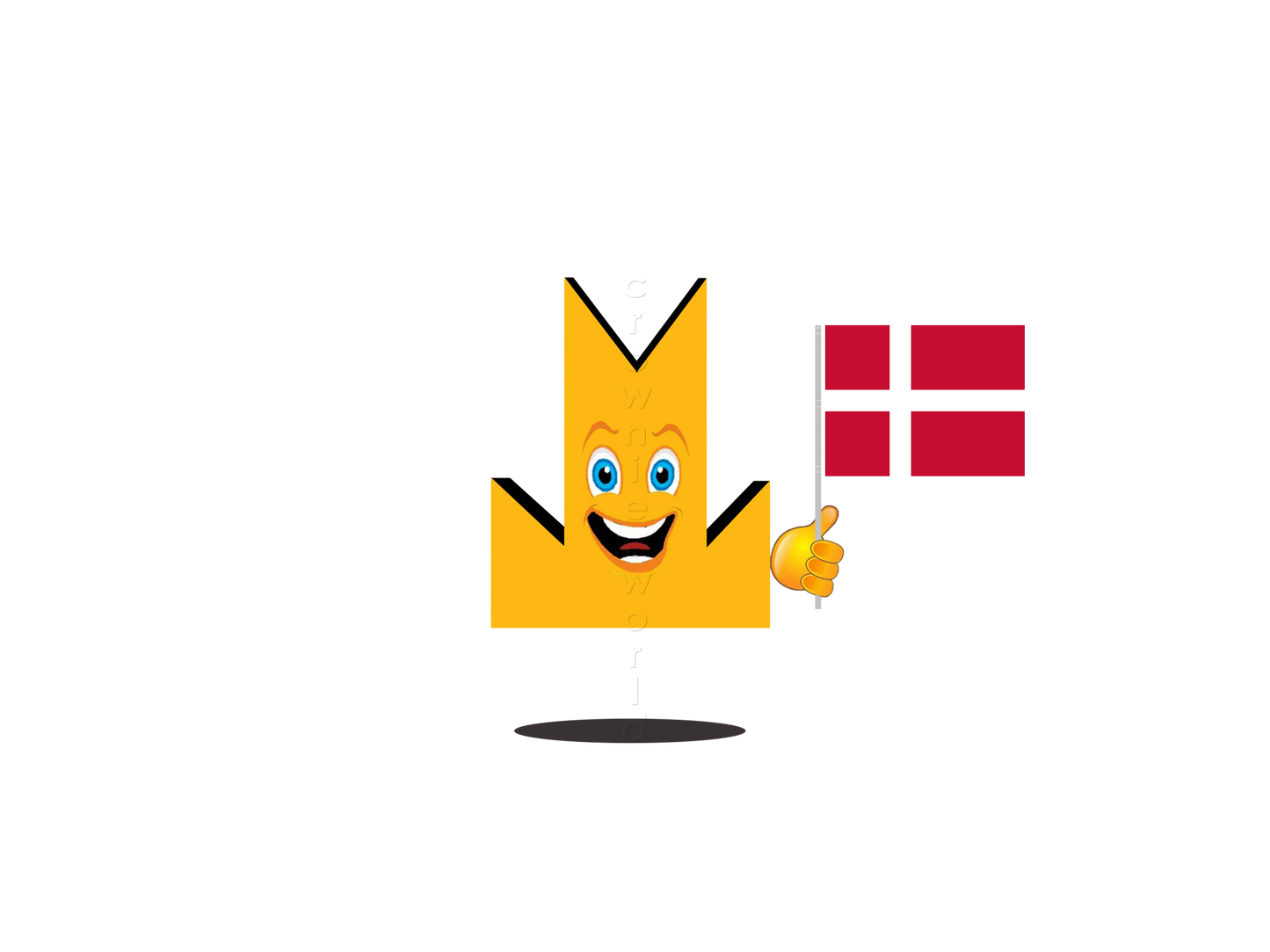 👑 Denmark Flag - Crown Emoji Lens 🇩🇰