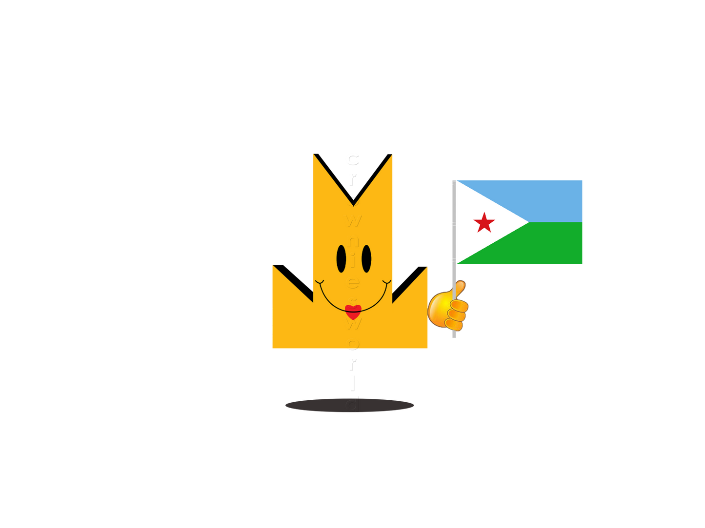 👑 Djibouti Flag - Crown Emoji Lens 🇩🇯