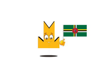 👑 Dominica Flag - Crown Emoji Lens 🇩🇲