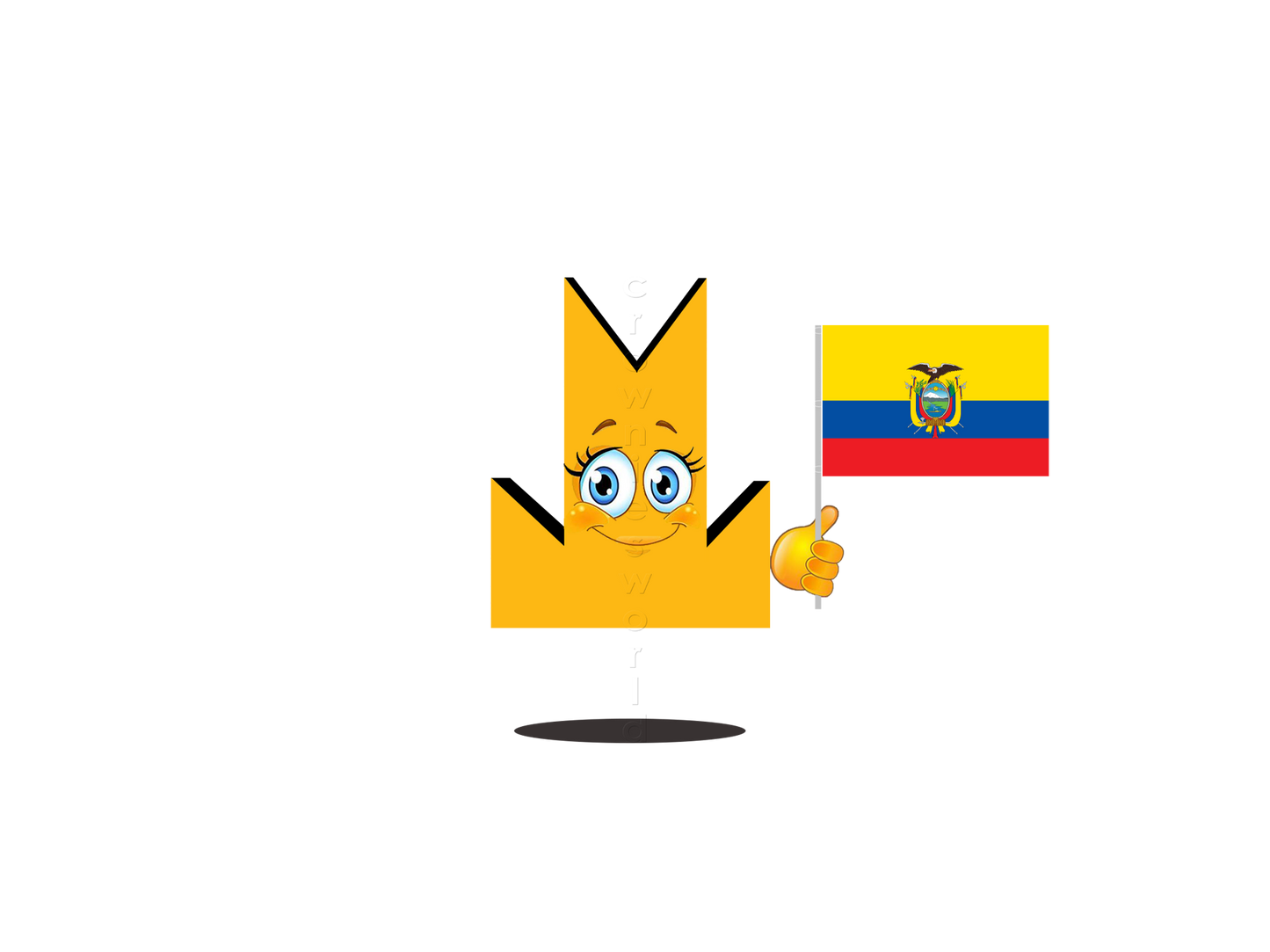 👑 Ecuador Flag - Crown Emoji Lens 🇪🇨