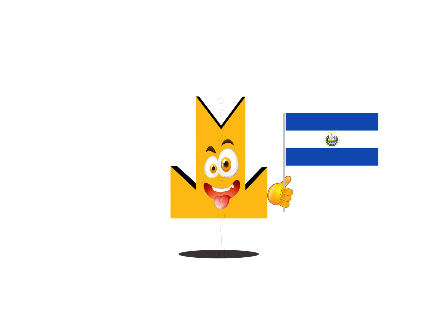 👑 El Salvador Flag - Crown Emoji Lens 🇸🇻