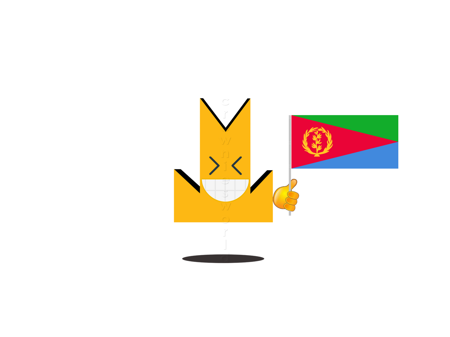 👑 Eritrea Flag - Crown Emoji Lens 🇪🇷