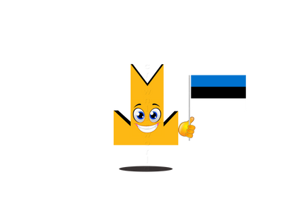 👑 Estonia Flag - Crown Emoji Lens 🇪🇪