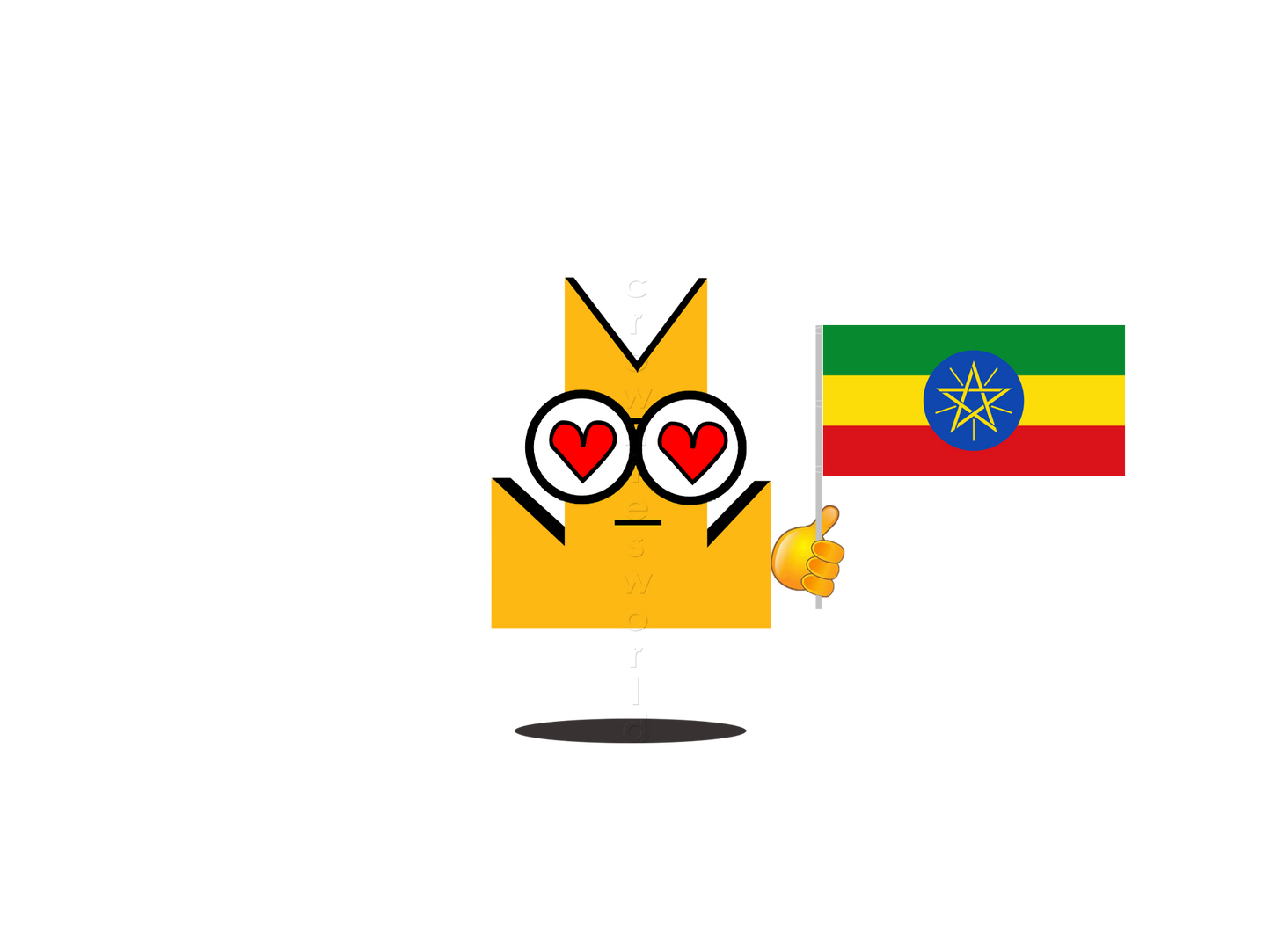 👑 Ethiopia Flag - Crown Emoji Lens 🇪🇹