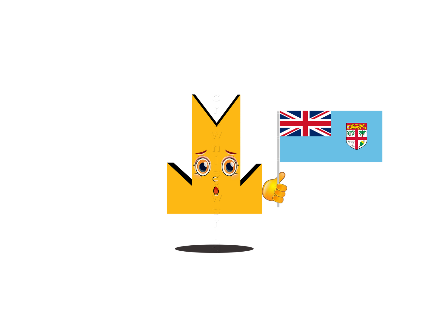 👑 Fiji Flag - Crown Emoji Lens 🇫🇯