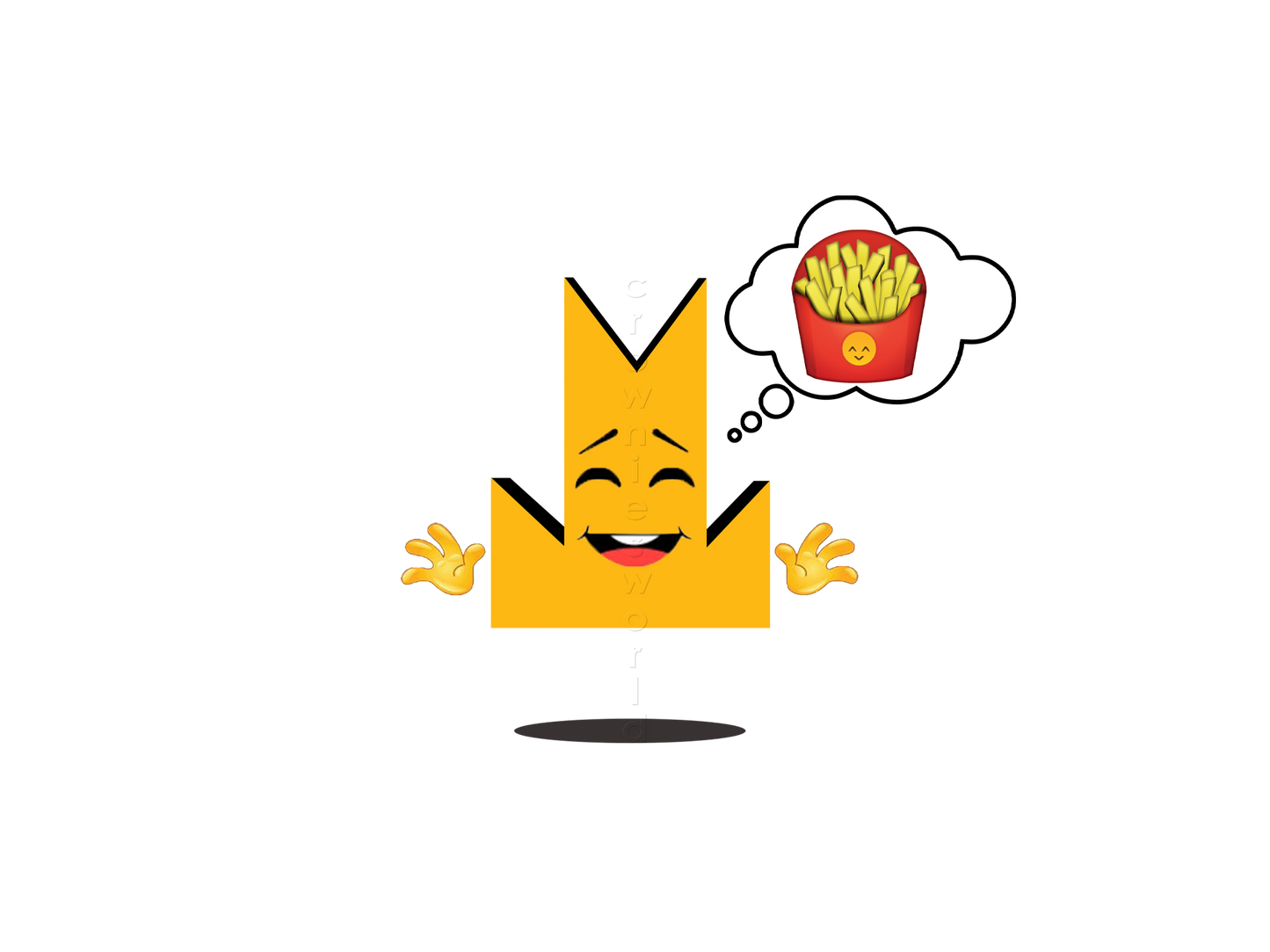 👑 French Fries - Crown Emoji Lens 🍟