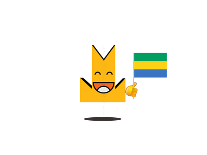 👑 Gabon Flag - Crown Emoji Lens 🇬🇦