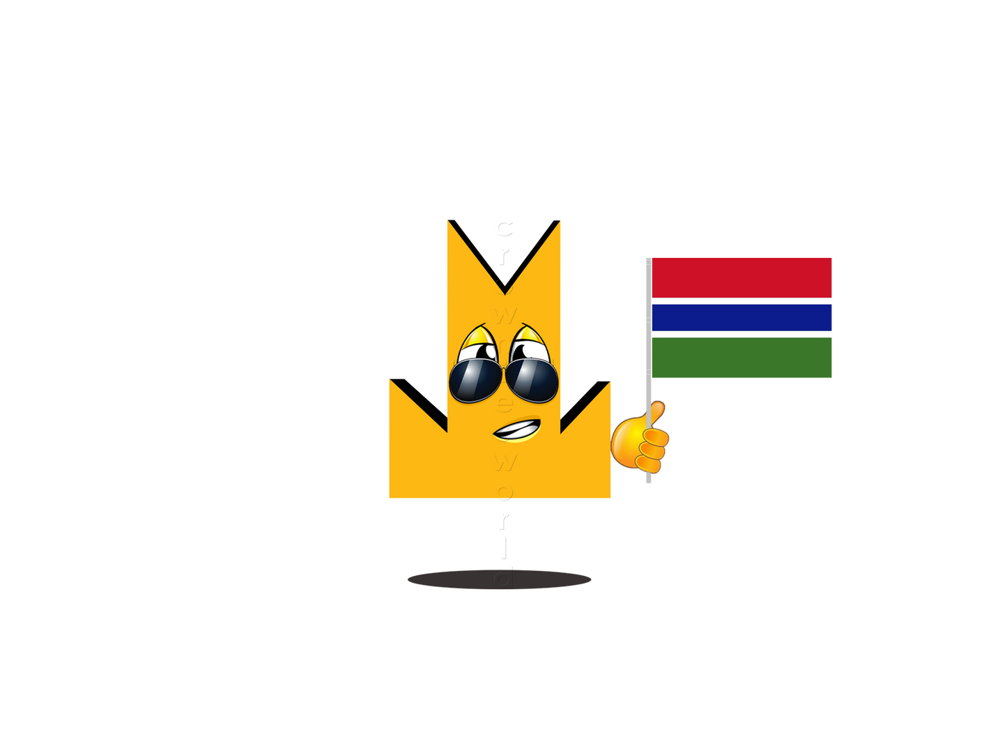 👑 Gambia Flag - Crown Emoji Lens 🇬🇲