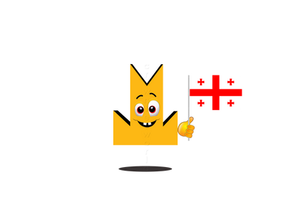 👑 Georgia Flag - Crown Emoji Lens 🇬🇪