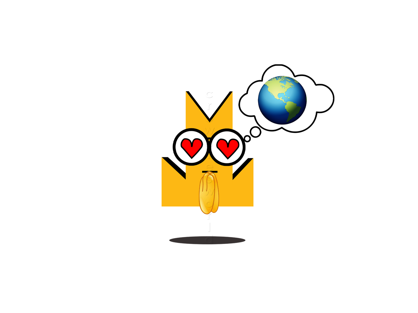 👑 Globe America - Crown Emoji Lens 🌎