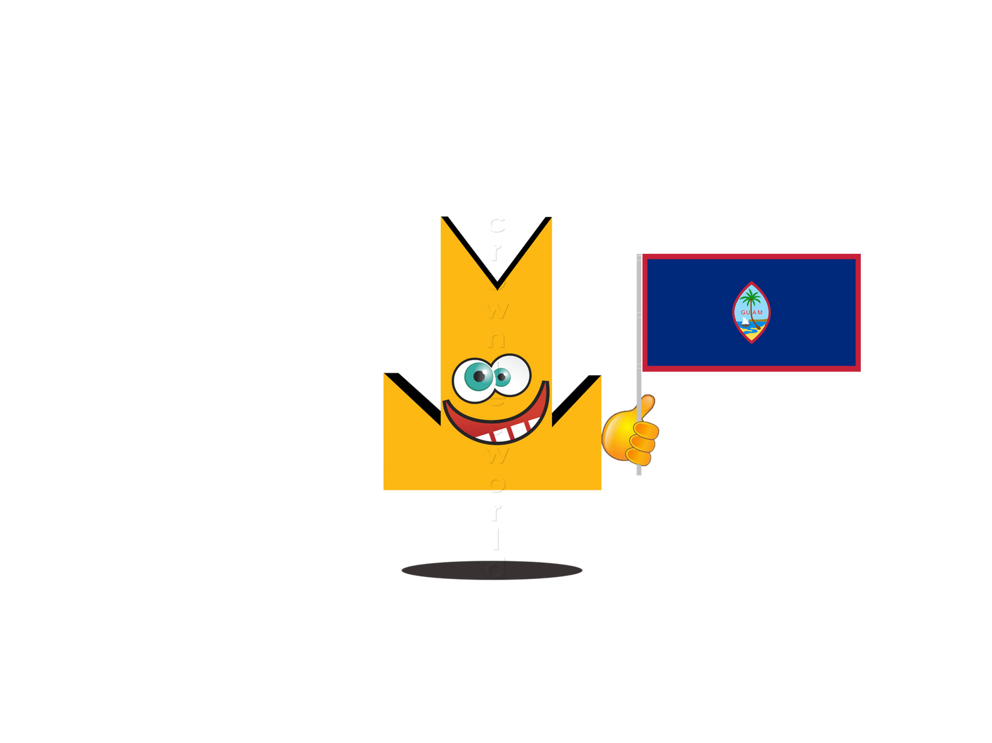 👑 Guam Flag - Crown Emoji Lens 🇬🇺