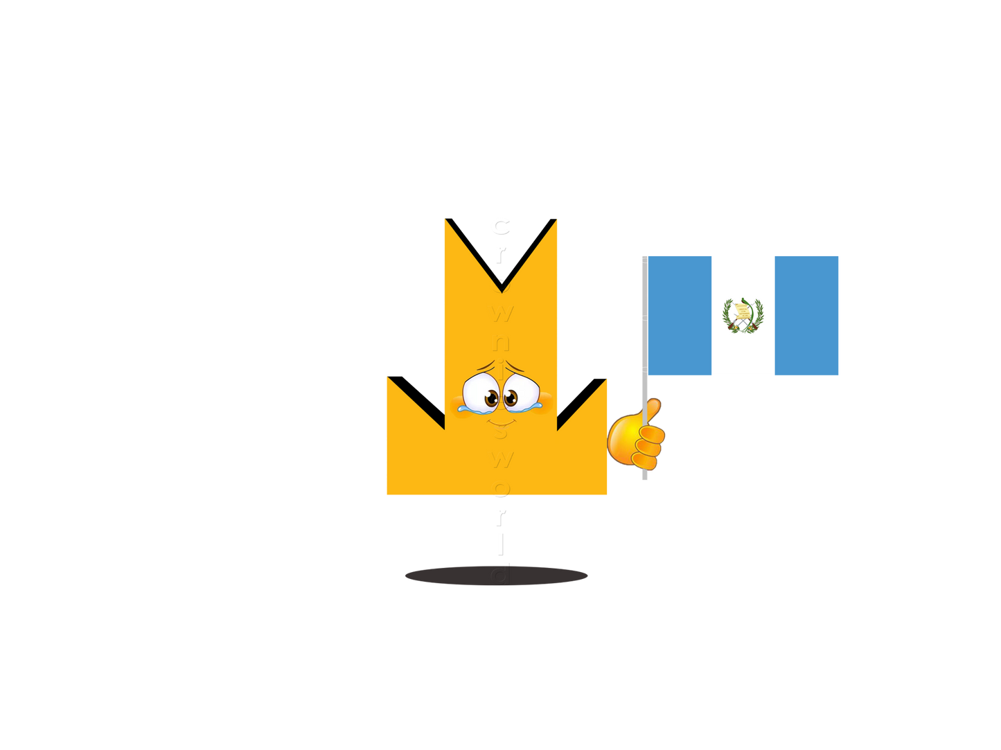 👑 Guatemala Flag - Crown Emoji Lens 🇬🇹