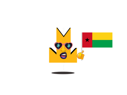 👑 Guinea Bissau Flag - Crown Emoji Lens 🇬🇼