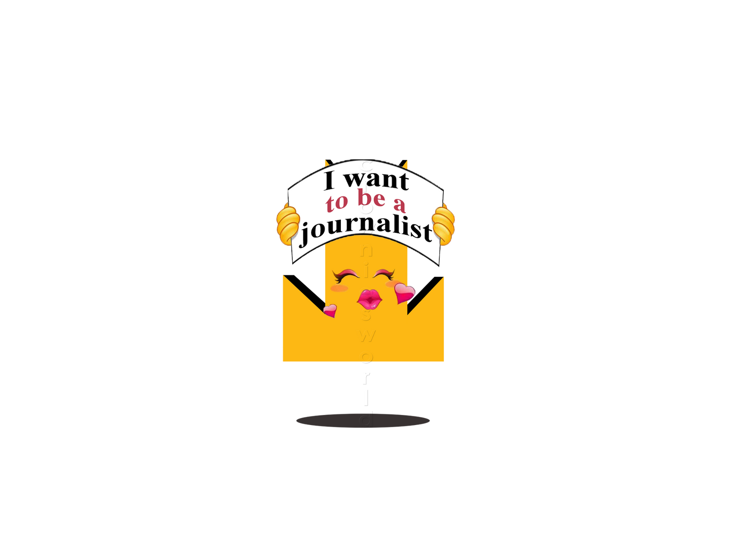 👑 I Want To Be A Journalist - Crown Emoji Lens 📰