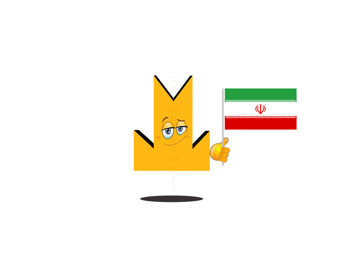 👑 Iran Flag - Crown Emoji Lens 🇮🇷