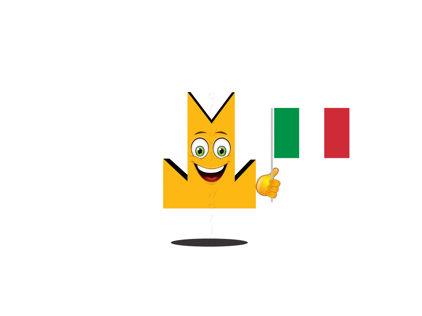 👑 Italy Flag - Crown Emoji Lens 🇮🇹