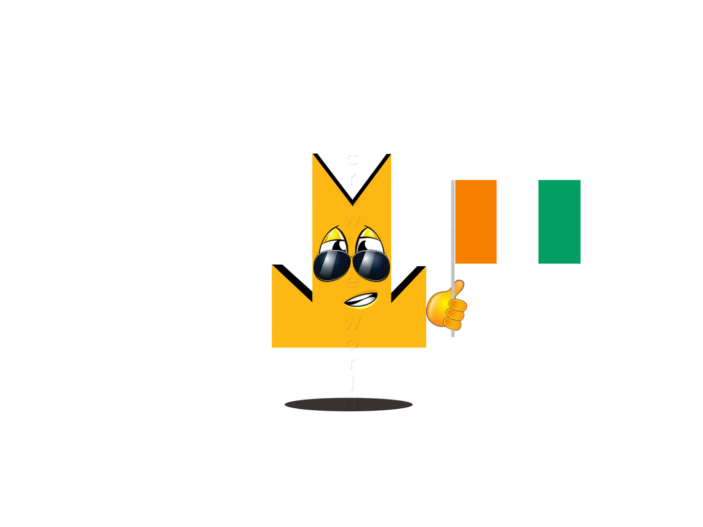 👑 Ivory Coast Flag - Crown Emoji Lens 🇨🇮