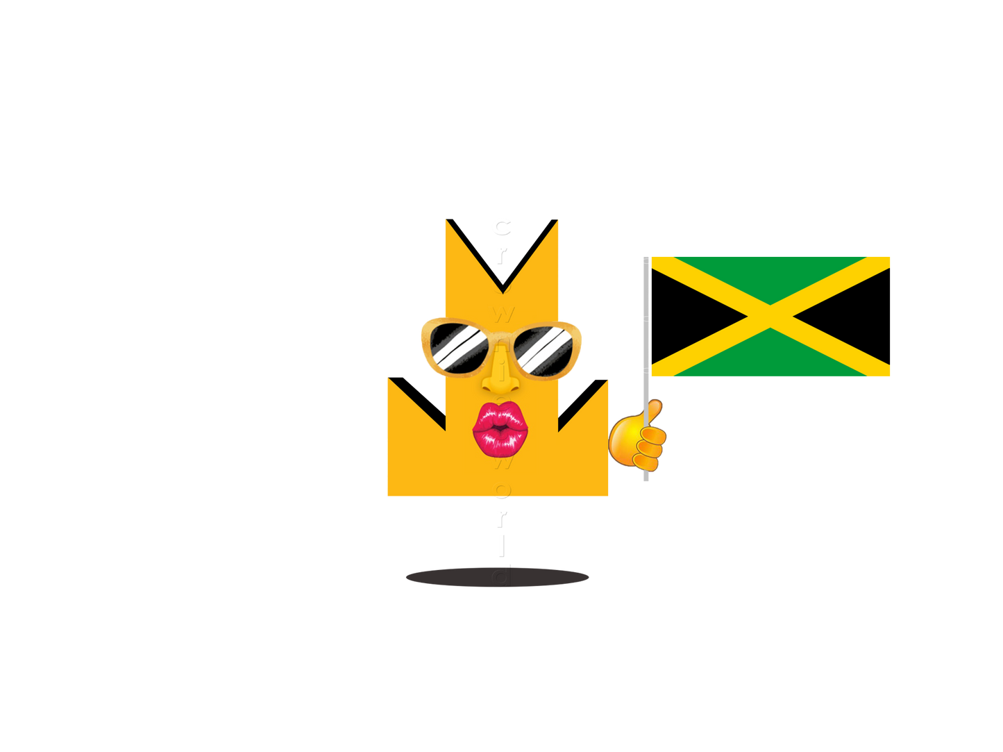 👑 Jamaica Flag - Crown Emoji Lens 🇯🇲