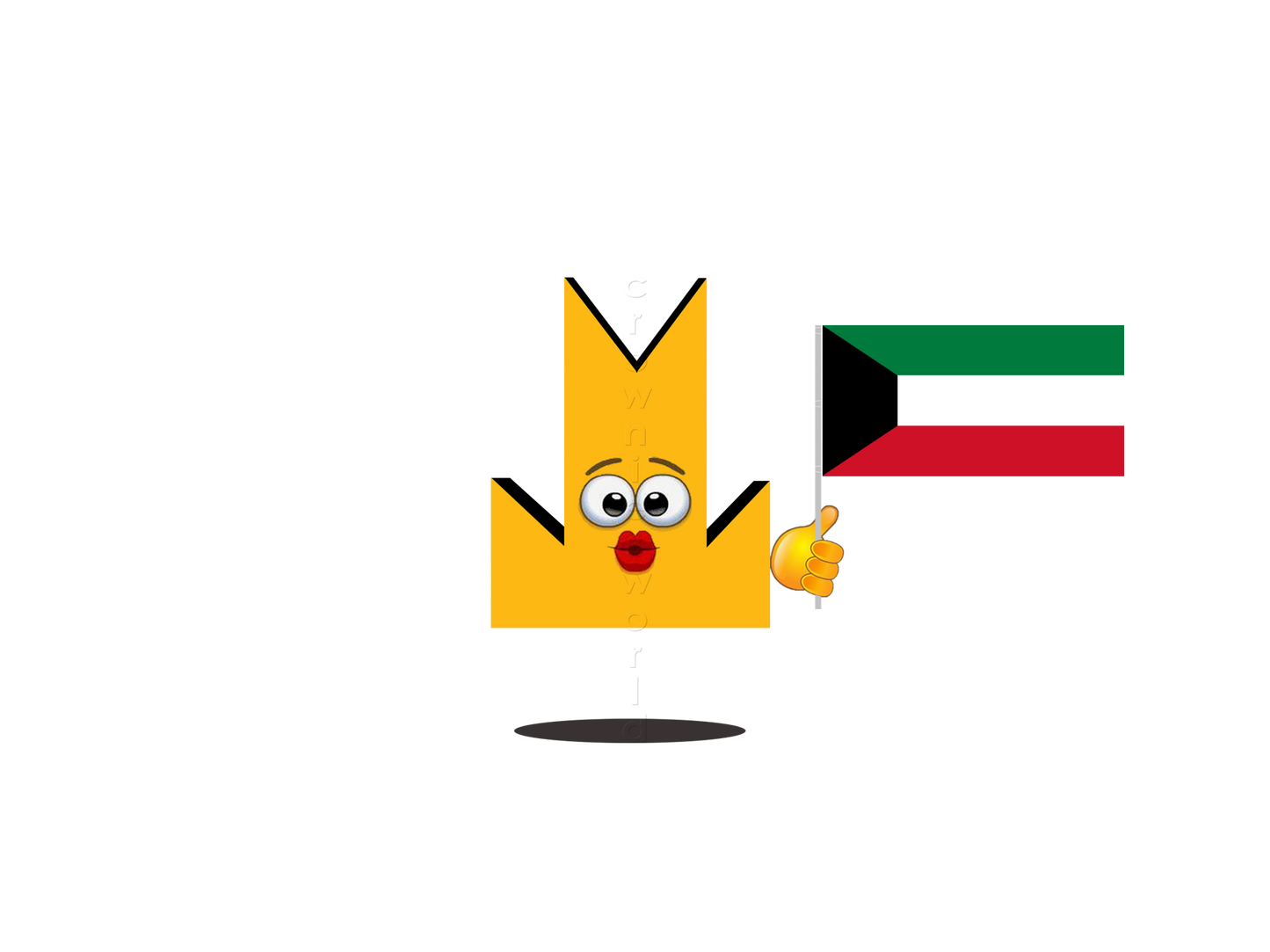 👑 Kuwait Flag - Crown Emoji Lens 🇰🇼