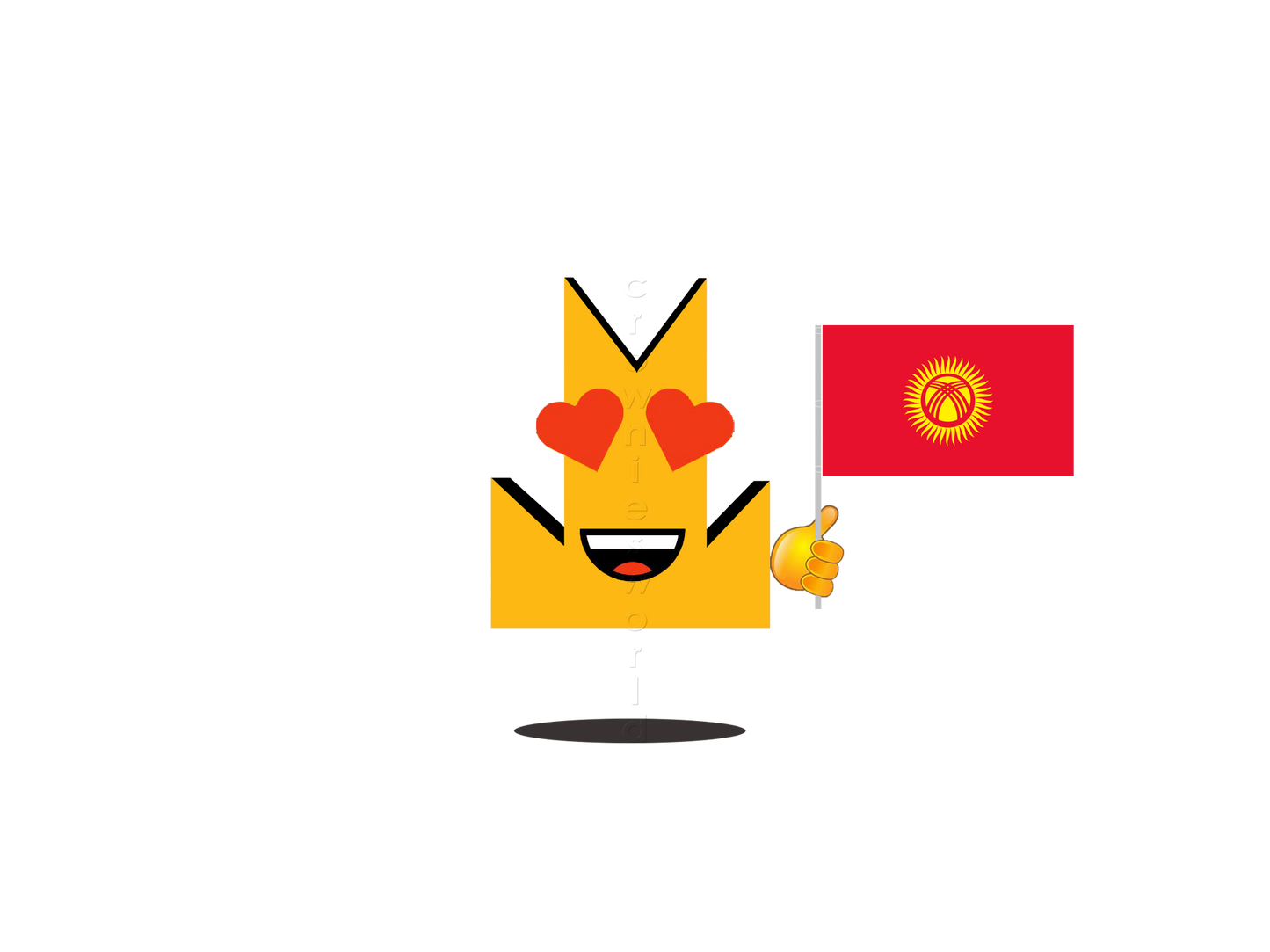 👑 Kyrgyzstan Flag - Crown Emoji Lens 🇰🇬