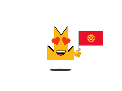 👑 Kyrgyzstan Flag - Crown Emoji Lens 🇰🇬