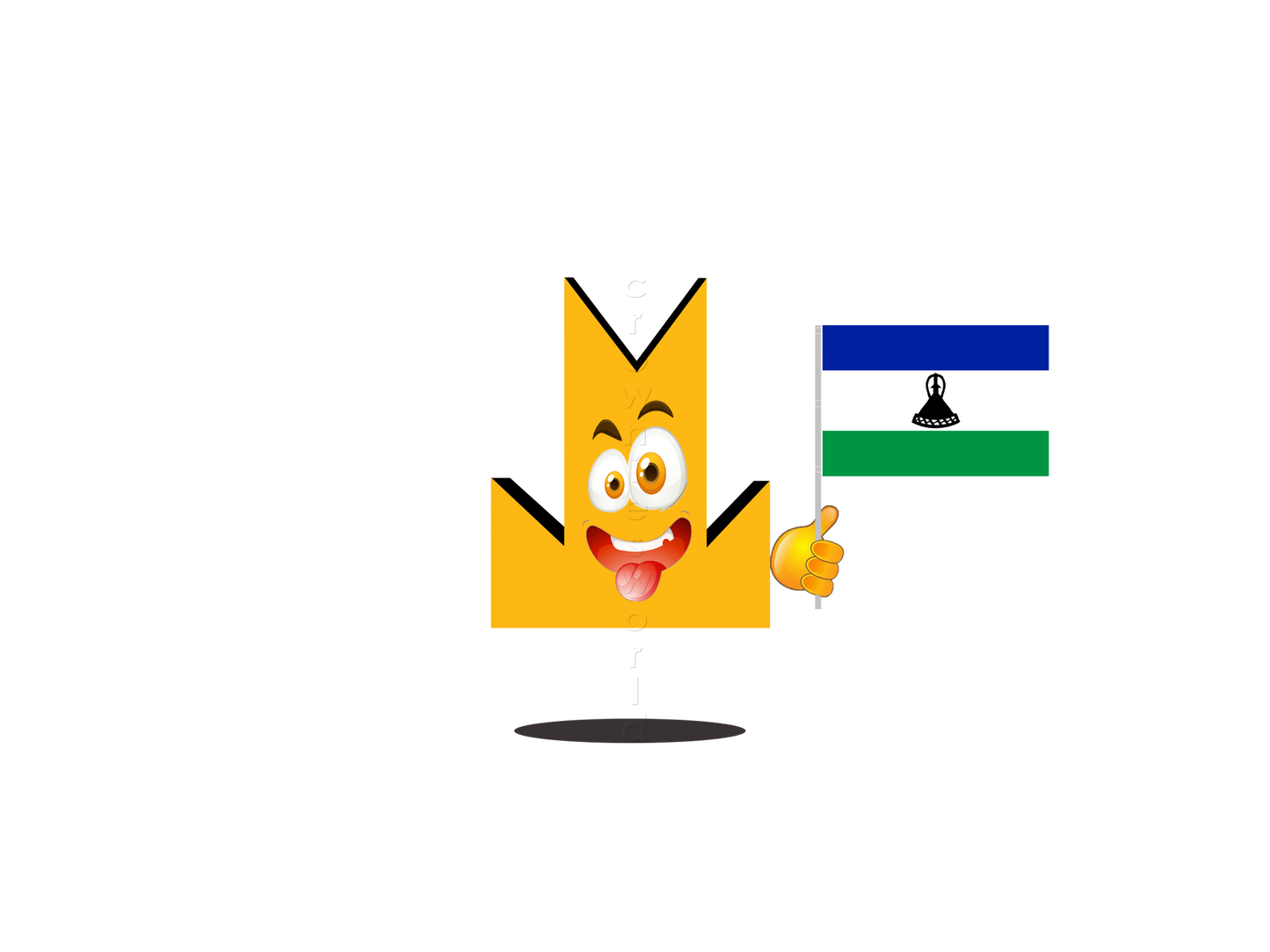 👑 Lesotho Flag - Crown Emoji Lens 🇱🇸